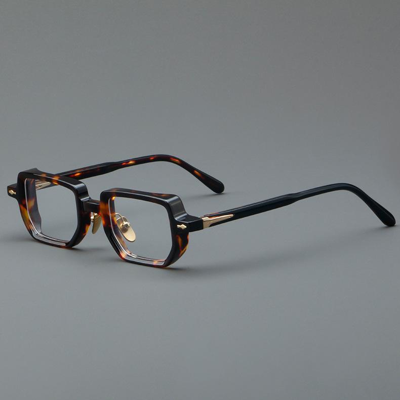 Vintage Personalized Fashion Thick Plate Square High-Quality Eyeglass Frame Optical Prescription Anti Blue Light Glasses