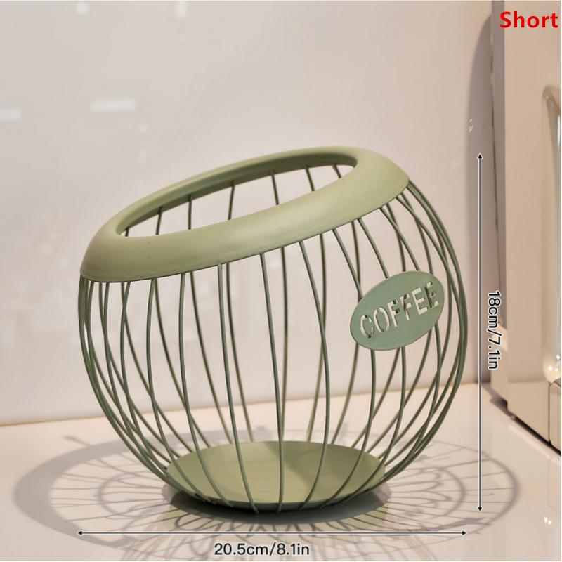 1PCS Iron Coffee Capsule Holder Fruit Snack Storage Rack Multifunctional Hollow Coffee Pod Storage Rack Suitable For Home Cafes