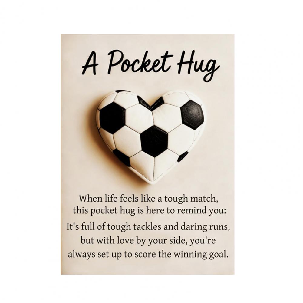 Christmas Gift for Family Friends Heart Shaped Pocket Hugs Heart-shaped Football Pocket Hug Ornament with for Sports for Family