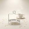 Dessert Stand with Handle Silver Stainless Steel Cake Stand Single Tier Dessert Riser Sturdy Easy to Clean for Bakers