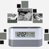 Creative Pen Holder Alarm Clock Snooze Electronic Table Clock With Temperature Humidity Calendar Display
