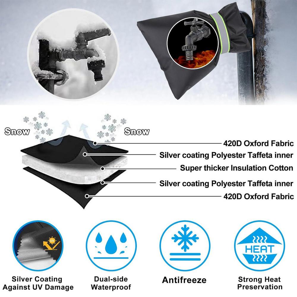 Faucet Freeze Protector Outdoor Winter Protective Cover Faucet Protection Supplies For Garden Terrace Balcony Garage