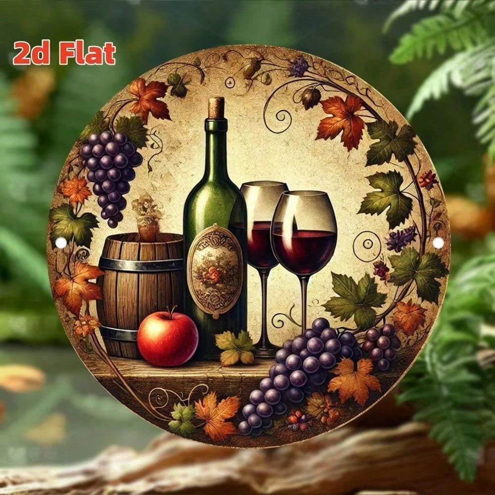 Stylish 2D Retro Metal Wall Art Decor For Kitchen Bar Cafe