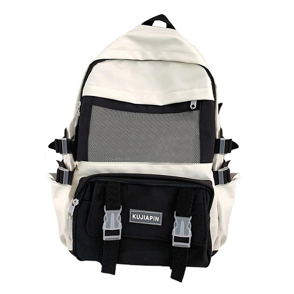 Men s and Women s Large Capacity Casual Schoolbag Universal Nylon Backpack Fashion Computer Backpack Daily Commuting чёрный