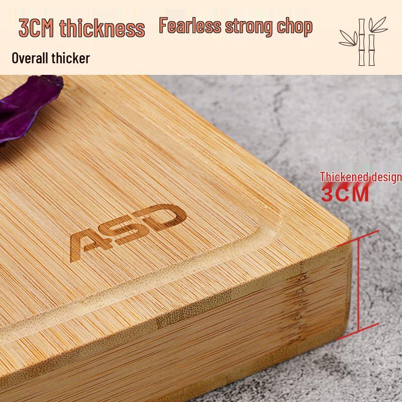 ASD Large 3cm Thick Double-Sided Bamboo Chopping Board