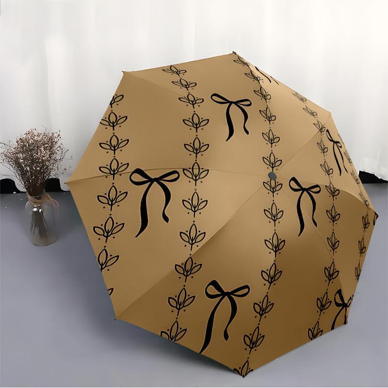 1pc Bow Pattern Open/Close Folding Umbrella - Raining Gear for Travel Umbrella, All- Portable Umbrella for & Men 8-Rib Yy251229007