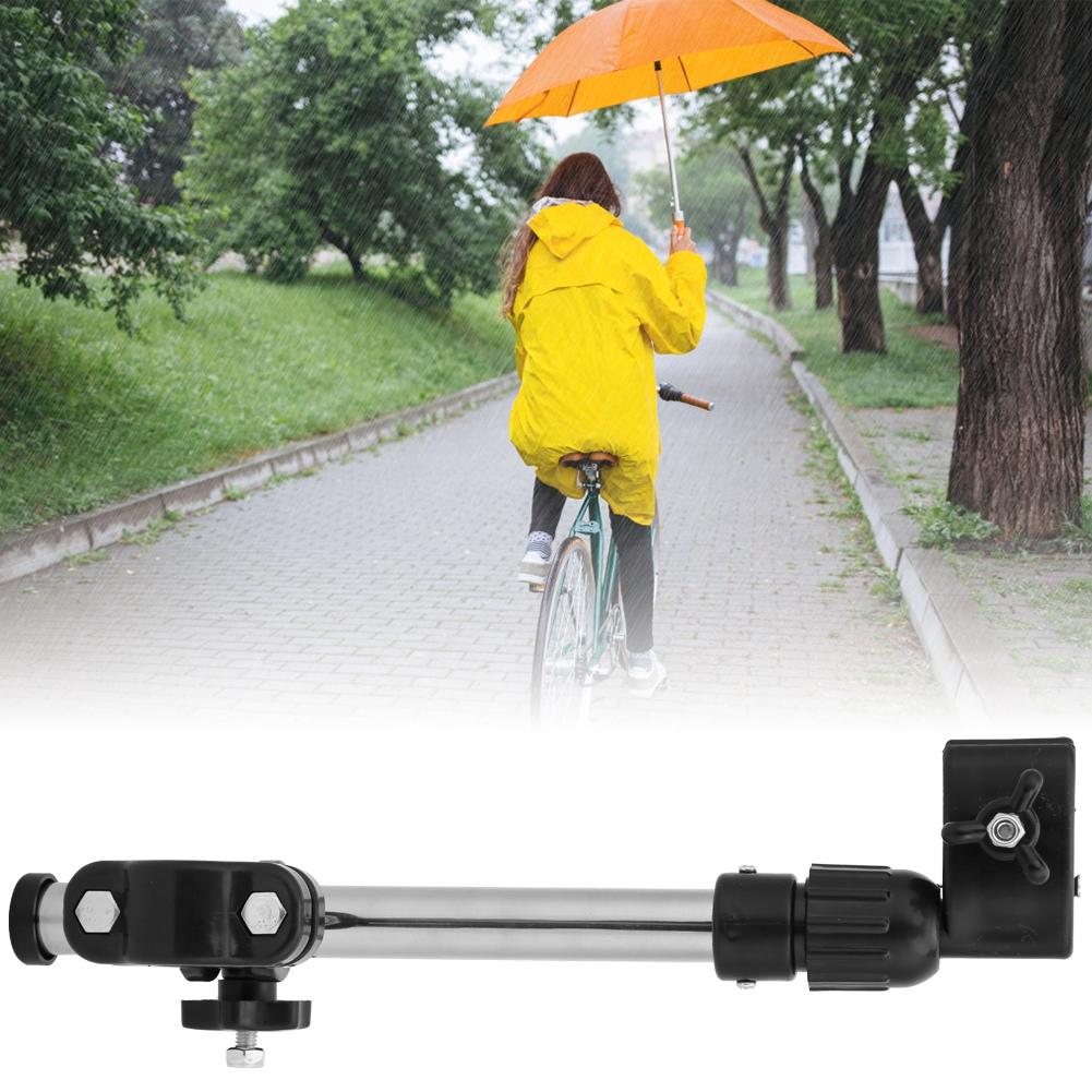 Silver Thicken Stainless Steel Bike Sunshade Umbrella Support Bracket Bicycle Cycling Mount Stand AccessoryCycling