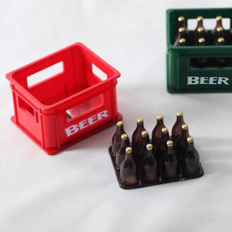 1:12 Dollhouse Mini Beer Drink Bottle Beer Box Drink Box Bar Kitchen Decor Toy