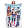 kpop Demon Hunters Huntrix Flannel Blankets Winter  Warm Throw Blanket for Girls Boys Home Decor Aesthetic Bedspread Sofa Cover