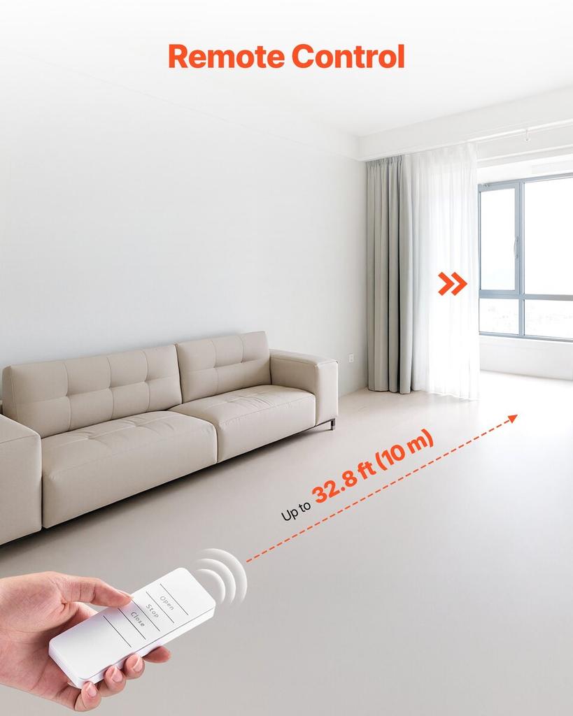 Automatic Curtain Opener, APP and Remote Control, Hub Included, Electric Smart Curtain Opener Compatible with Alexa and Google Home, Timed Opening and