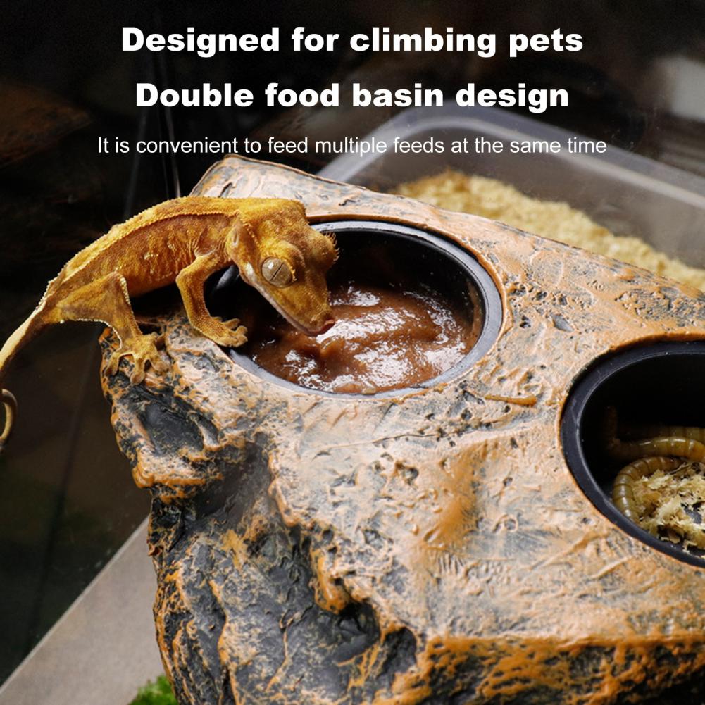 Magnetisk Reptilmatningshylla Hängande Djur Mat- och Vattenskål Leviterande Matningsskål för Geckoödlor Trädgrodor Kameleoner