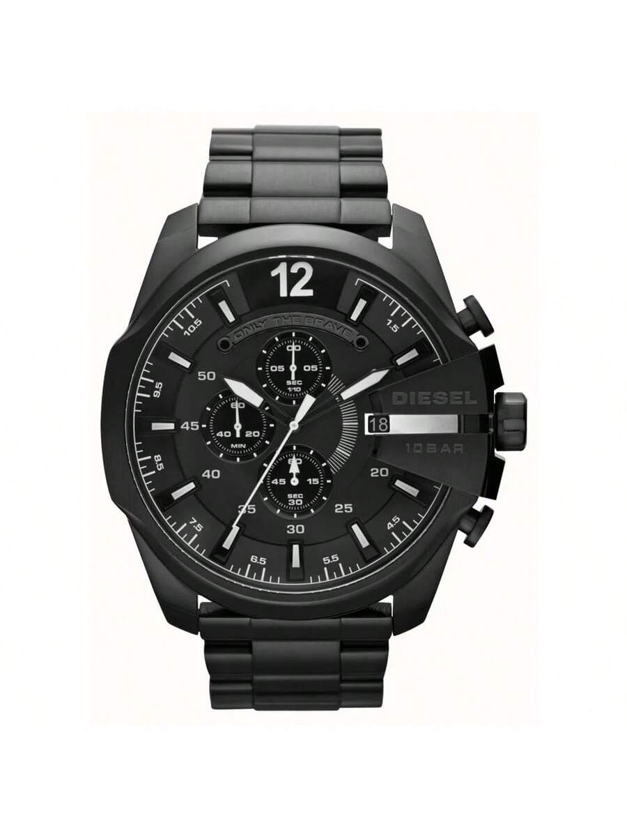 Мужские кварцевые часы-хронограф Diesel, циферблат 51 мм, браслет из нержавеющей стали, подходят для формальных мероприятий DZ4283