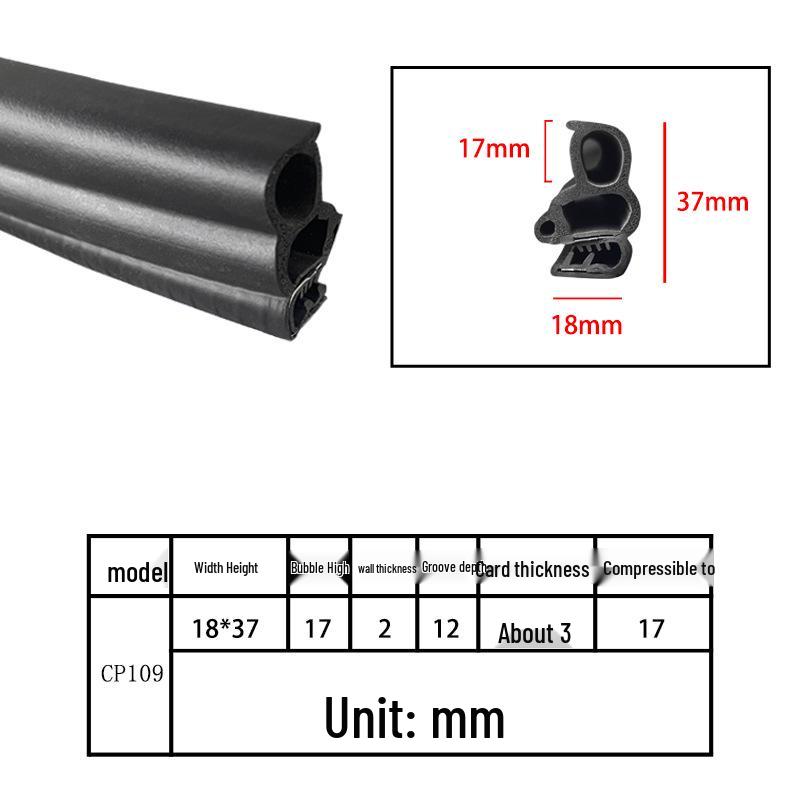 High-Temperature Resistant U-Shaped Rubber Sealing Strip for Dustproofing Electrical Cabinets and Car Doors