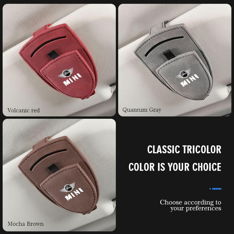 Car Sun Visor Glasses Box Sunglasses Clip Card Ticket Holder For BMW Mini Works Cooper F54 F55 F56 F57 F60 R50 R52 R53 R55 R56