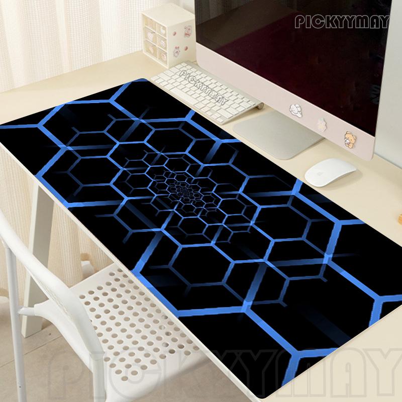 Hexagon Mouse Pads Gaming Mousepad Gamer Mouse Mat Keyboard Mats Desk Pad Geometric Mousepads XXL xcm For Computer