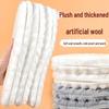 Plush Fur-Integrated Winter Insoles - Thick Warm Cotton Fleece, Ideal for Snow Boots.