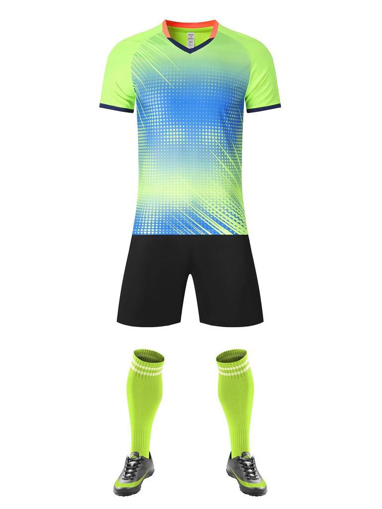 Rychlá přizpůsobitelná sada sportovního dresu pro dospělé a děti pro venkovní fotbalovou soutěž.