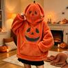Men's and Women's Matching Halloween Pumpkin-Headed Vintage Sweatshirt