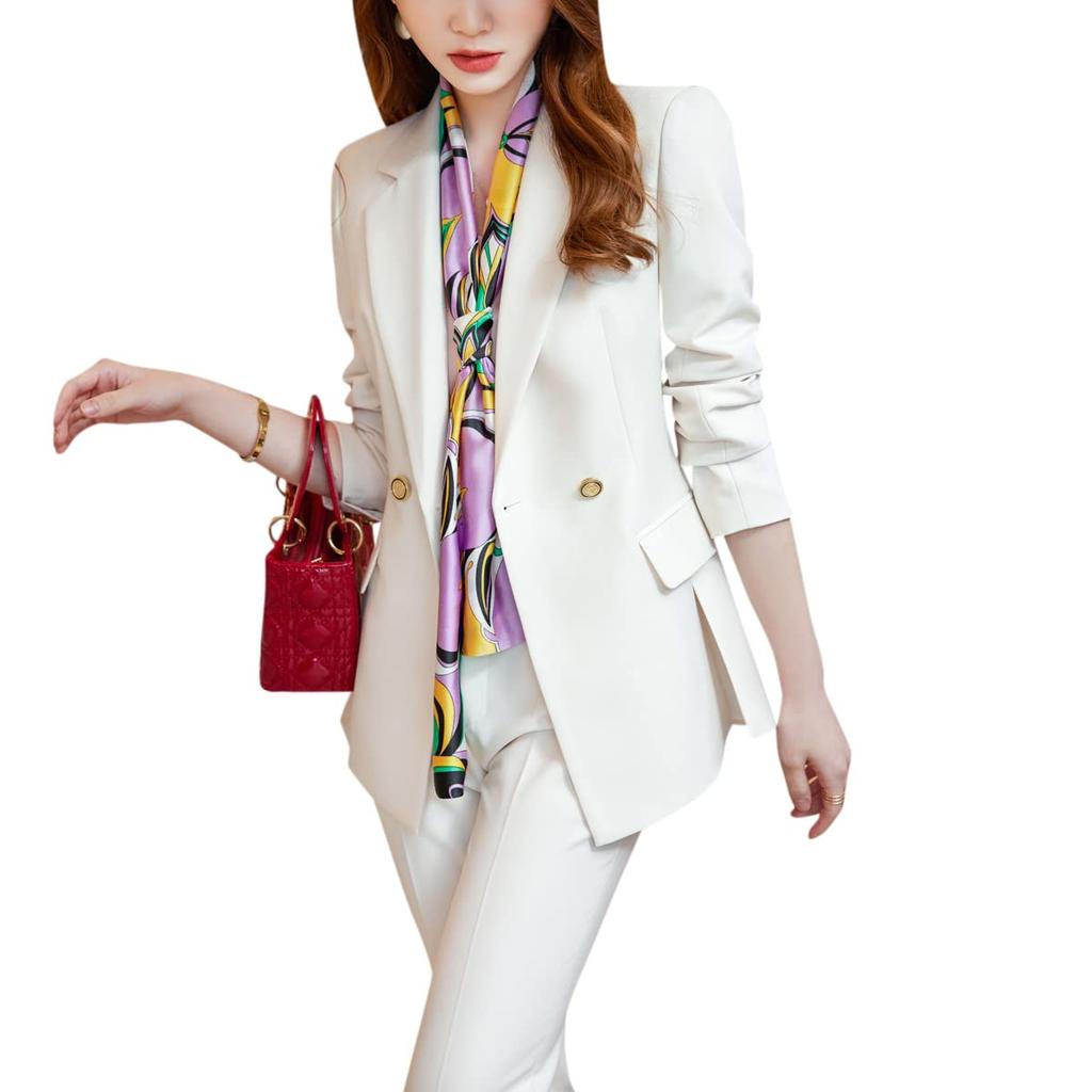 Formal Jacket and Pants Suitable for Entrance Graduation Ceremony [ByFshow] Women's Suit, Pantsuit, Suit, Set, Washable, Commuting, Ceremony,
