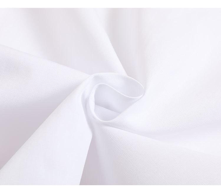 Boys' Blue Short-Sleeve School Uniform Shirt - Thin, Pure Cotton Summer Formal Wear for Middle & Big Kids