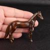 Figuras de caballo de cola larga de metal antiguo, miniaturas, adornos de Feng Shui, animales del zodíaco, minidecoración de escritorio, manualidades