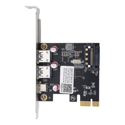 PCIE PCI for Press To USB 3.1 Type-C 2 Port USB 3.0 Type-A R Pansion Card Adapter with  15 PIN