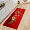 Merry Christmas Kitchen Mat Soft Thickened Kitchen Floor Mat Waterproof Non-slip Oil-proof Floor Mat Runner Rug