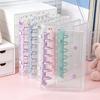 A7 Budget Binder Cover Clear Glitter PVC Binder Refillable Notebook for Photos Pictures Albums Organizer Planner Folder