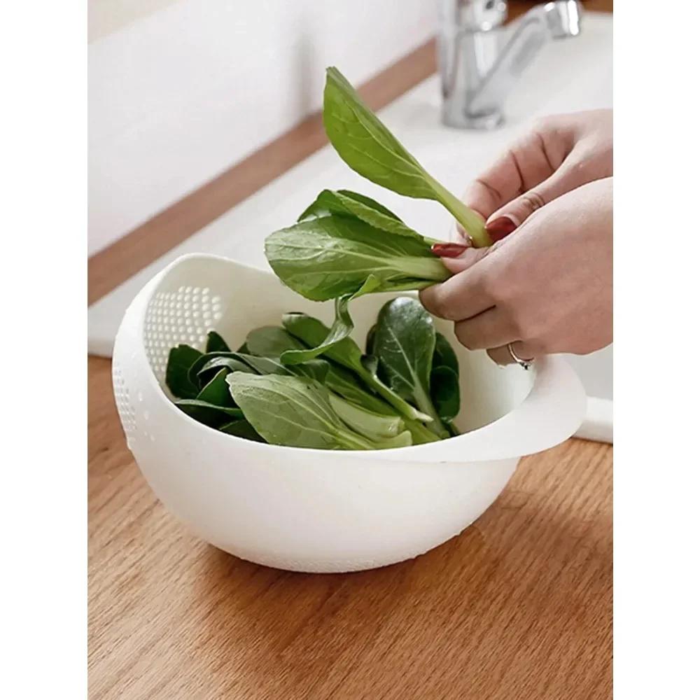 1PC-Silicone Multi-purpose Rice Drainage Basket and Fruit and Vegetable Drainage Sieve Kitchen Tool Kitchen Gadgets Accessories
