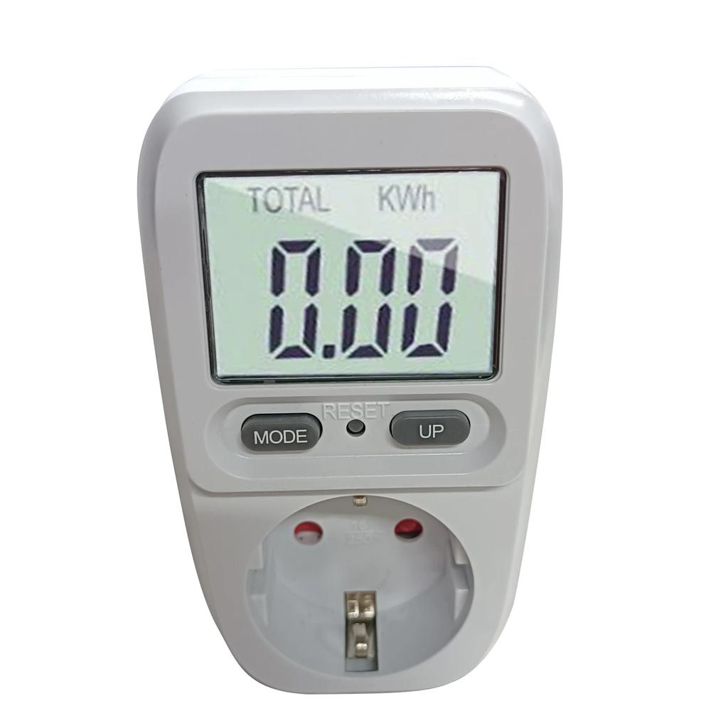 220V Digital Wattmeter AC EU Power Meter LCD Electricy Consumption Meter Socket Wattage Kwh Energy Meter FR US Power Analyzer