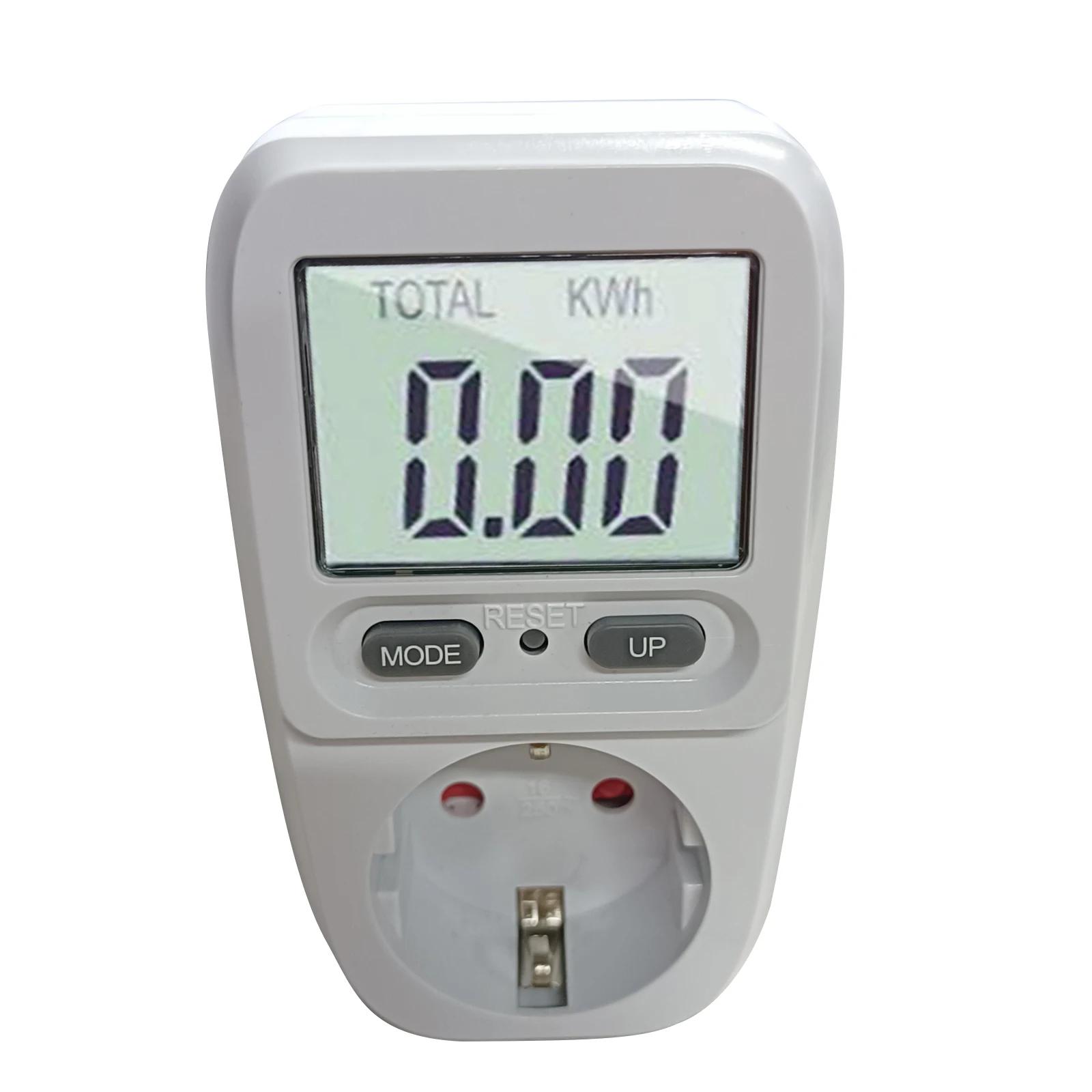 

220V Digital Wattmeter AC EU Power Meter LCD Electricy Consumption Meter Socket Wattage Kwh Energy Meter FR US Power Analyzer