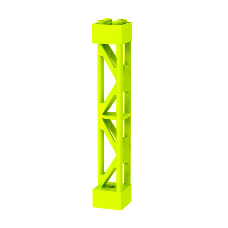 Clear Support Building Block Brick Classic 58827 2 X 2 X 10 Girder Triangular Vertical Type 3 - 3 Posts 2 Sections