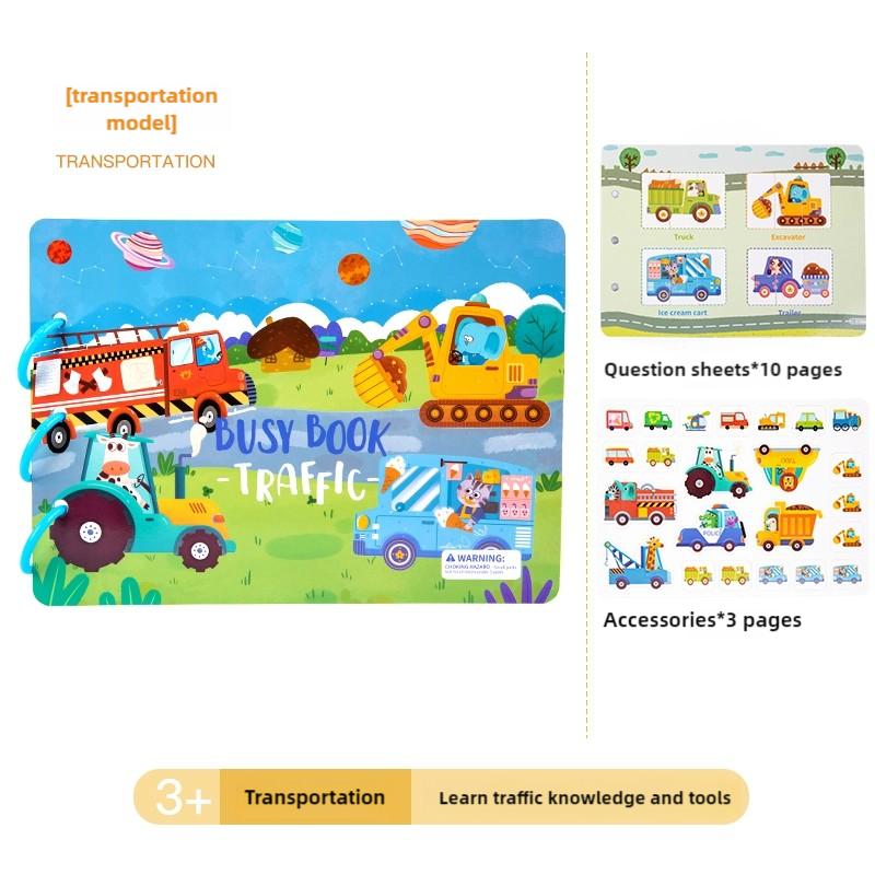 

Монтессори Детская Развивающая Книжка Моя Первая Тихая Книжка с Наклейками Игрушка для Раннего Обучения для Детей Игра на Сопоставление для Малышей