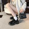 Moda Retro Kadın Ayakkabıları İngiliz Stili Oxford'lar Takunyalar Platform Kadın Ayakkabıları Her Şeye Uyumlu Sonbahar Preppy Deri Creepers Elbise Sonbahar Yeni