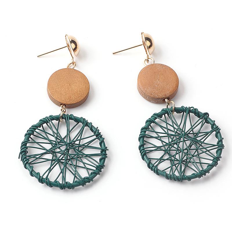 Japanese & Korean Style Dreamcatcher Geometric Tassel Earrings