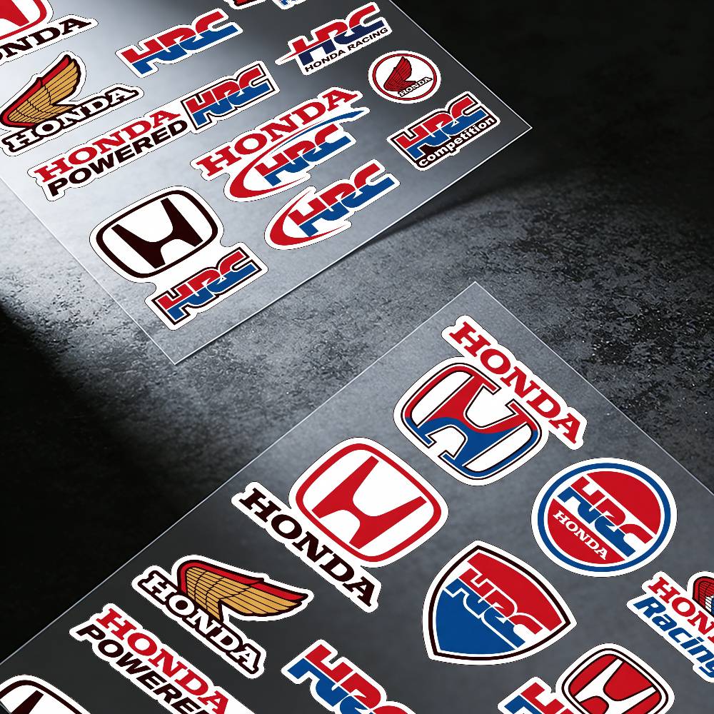 FOR HONDA HRC H WING Motorcycle Reflective Stickers Waterproof Decals for Helmet Scooter Fuel Tank Toolbox Racing XL0
