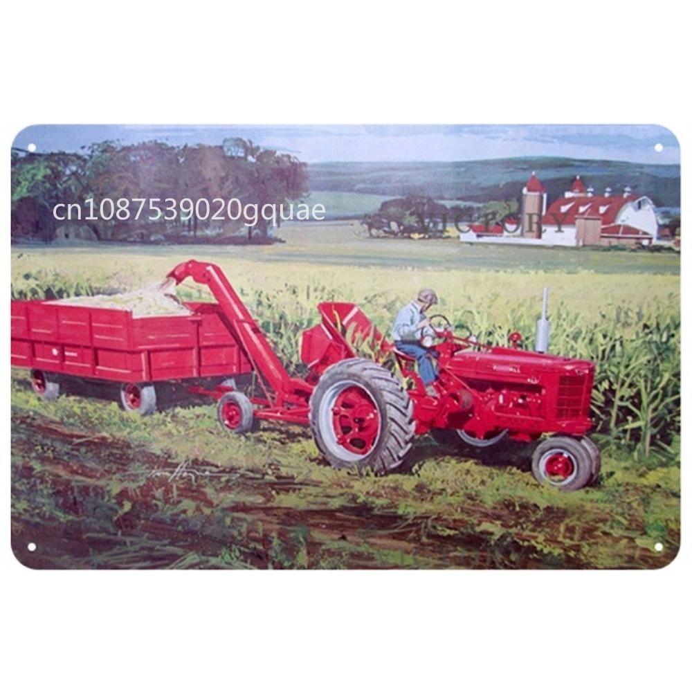 

Tractor Metal Plaque Vintage Tin Sign Pin Up Shabby Decor Farm Garage Bar Decoration Poster Pub Metal Plate 20x30cm（7.8x11.8inch）