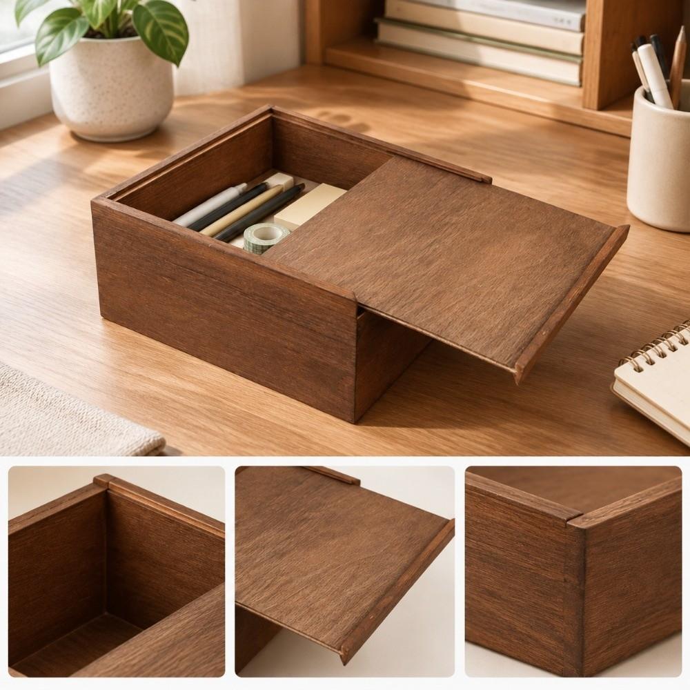 Dust-Proof Jewelry Storage Box Wood Gift Packaging Box  Bracelet/Necklace