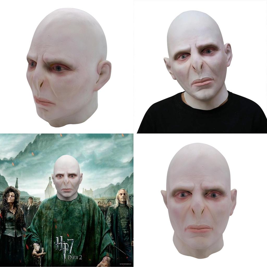Realistic Harry Potter Lord Voldemort Mask High Quality Cosplay Headgear