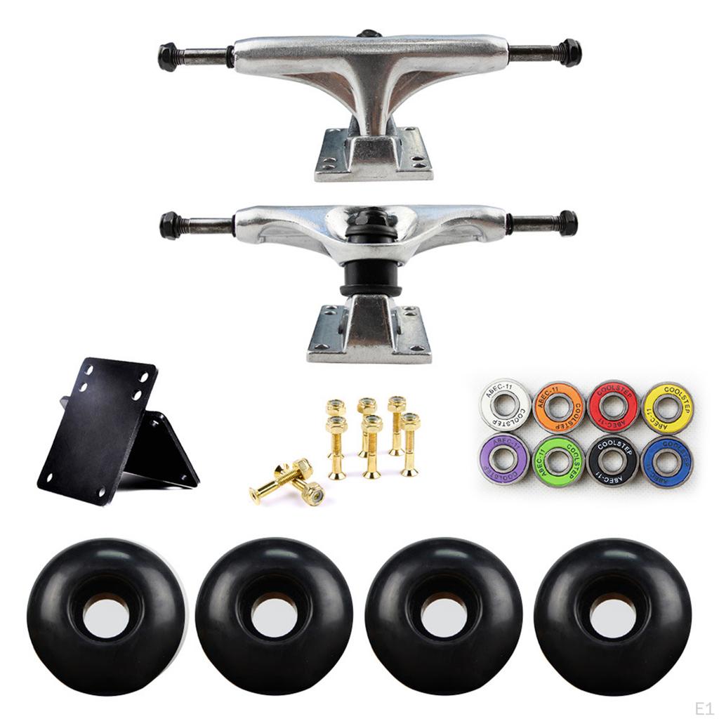 Alloy Skateboard Truck 5 Inch ABEC-11 Bearing Longboard Skate Board Wheel Wrench Repair Shock Pads