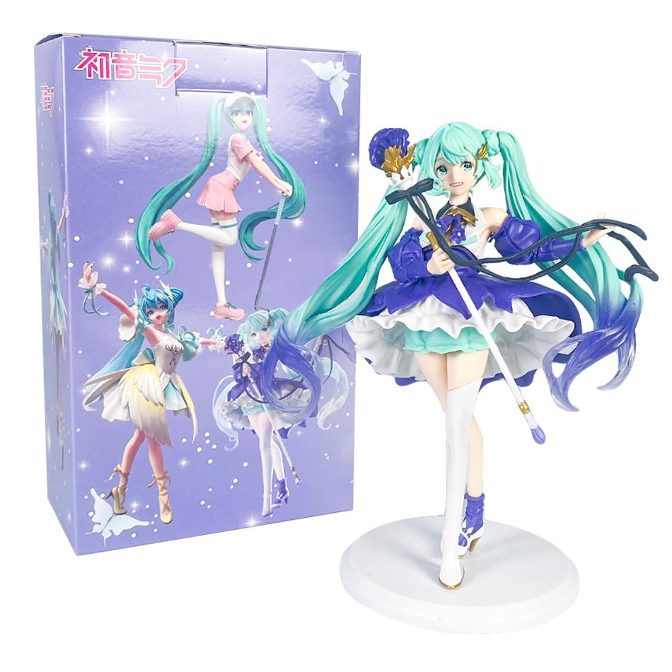 New Hatsune Miku 22cm Anime Figure Bauhinia Classic The Props Desktop Decoration Collection PVC Model Toys Kids Gifts