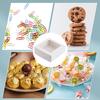 20pcs Paper Candy Boxes Bakery Box with PVC Clear Window for Party Wedding Baby Shower Square White 9.5x9.5x3.5cm