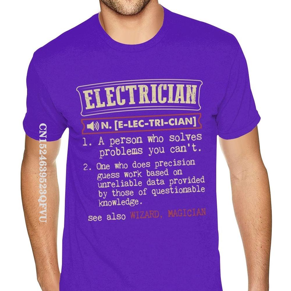 Senaste Elektriker Rolig Ordbok Term T-shirt Anpassad Oversized Anime T-shirt Män Jul Män Kvinnor Svart T-shirt