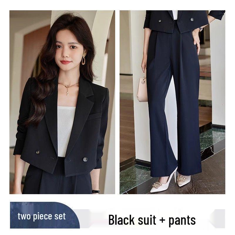 Women's 2026 Spring Short Suit Jacket: High-End, Casual, Petite Professional Wear Set