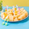 10pcs - Animal Fruit Fork Color Random Reusable Fruit Fork Creative Cute Plastic Fruit Fork Set Bento Label