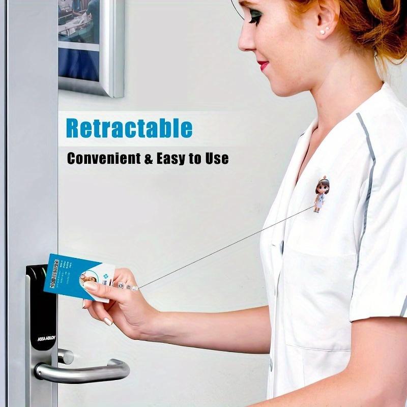 Retractable nurse badge clip, ideal for nursing students, nurses, and medical staff. A perfect gift.
