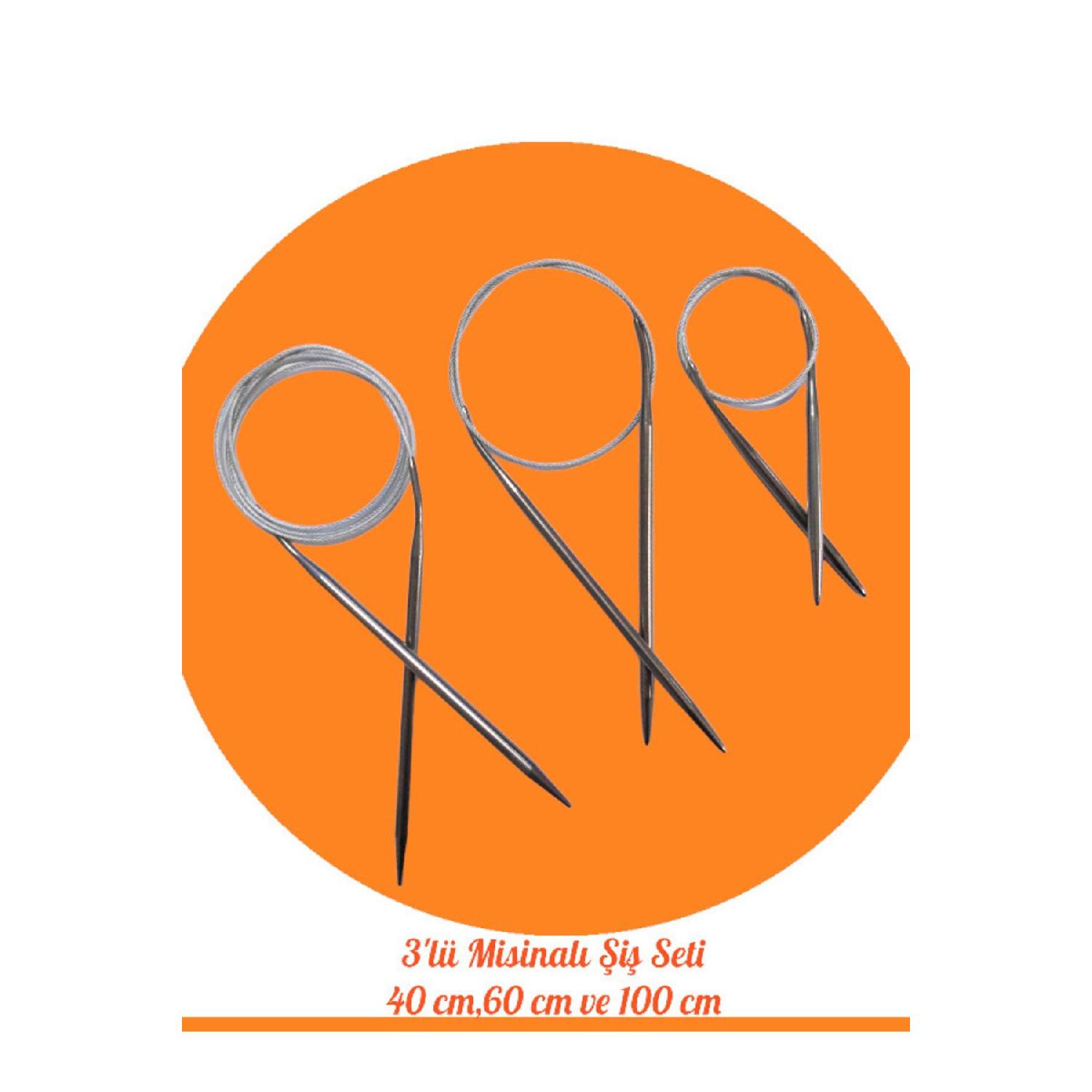 

Steel Wire Fishing Line Knitting Needle Set 40 Cm-60 Cm And 100 Cm 3.5
