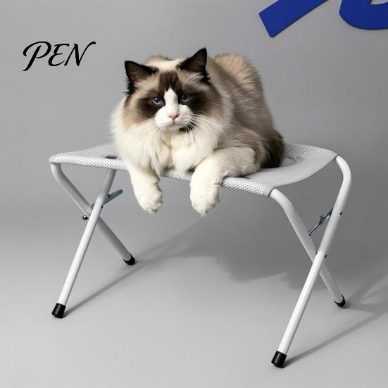 Small Dog Grooming Tool Pet Table with Foldable Stand, Adjustable Strap, Cat Hammock, 8-Hole Comfortable Station Washing for Bathing, Nail Trimming of