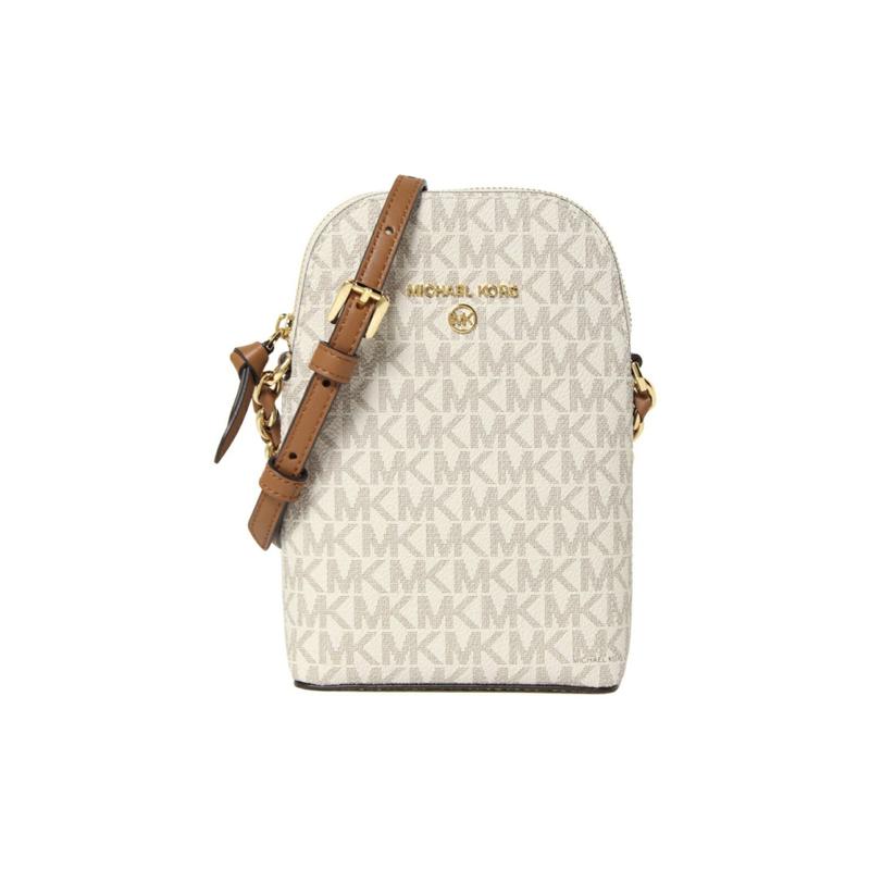 MICHAEL KORS Letter Logo Artificial Leather Crossbody Shoulder Bag Women s Vanilla коричневый