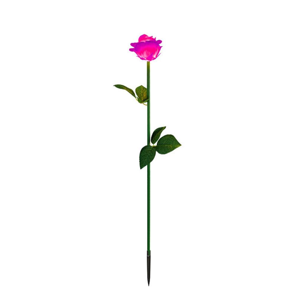 1 Head LED Simulated Solar Lights Waterproof 4 Colors Outdoor Decorative Solar Light Rose Flower Lawn Lamp